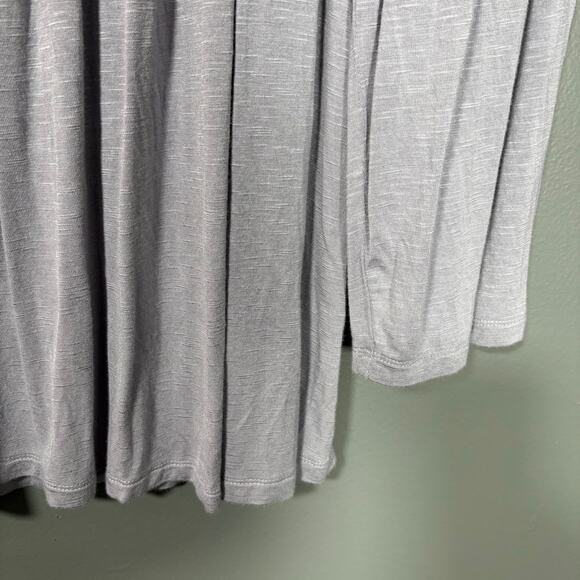 Tru Self Gray Crochet Lace Trim Boho Peasant Blouse - 1X - Women's Plus Size Top - Picture 4 of 7